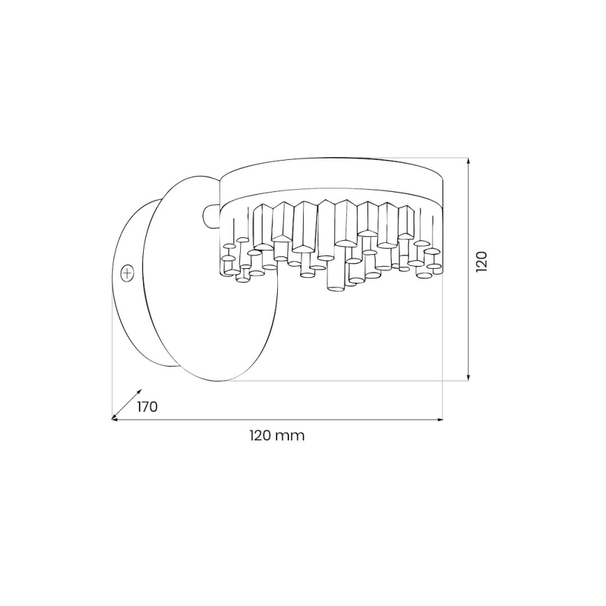 LED væglampe LED/4W/230V guld