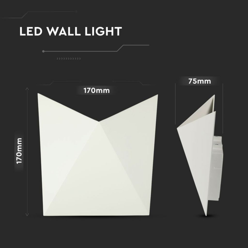 LED væglampe LED/5W/230V 4000K IP65 hvid