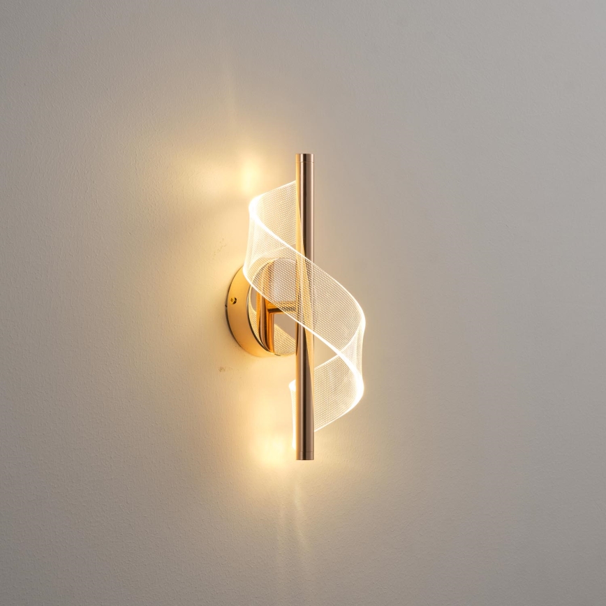 LED væglampe LED/8W/230V 3000K guldfarvet