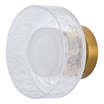 LED væglampe LED/8W/230V 3000K guldfarvet/transparent