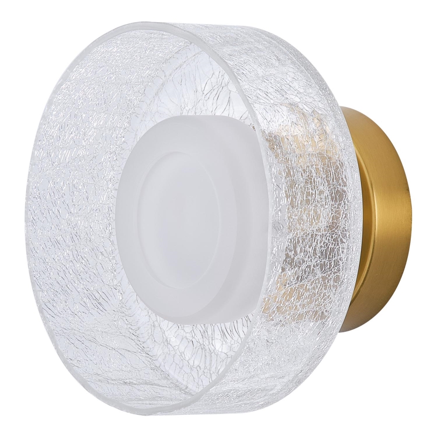LED væglampe LED/8W/230V 3000K guldfarvet/transparent