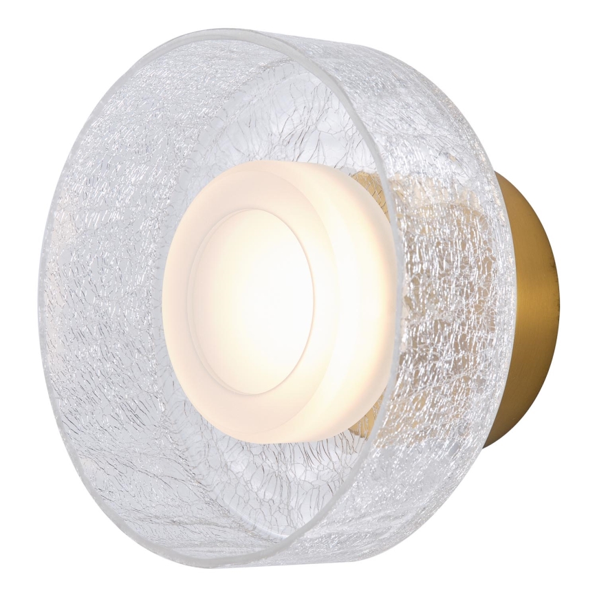 LED væglampe LED/8W/230V 3000K guldfarvet/transparent