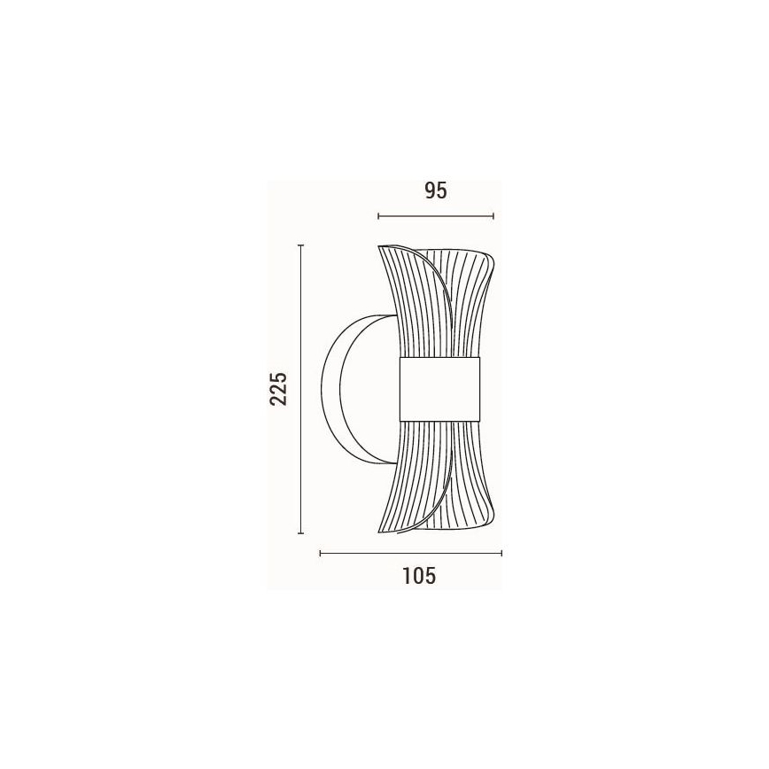 LED væglampe LED/8W/230V 3000K