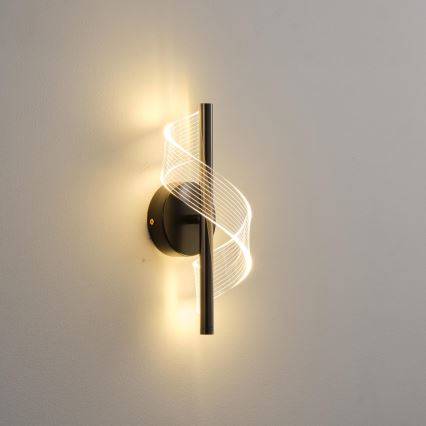 LED væglampe LED/8W/230V 3000K sort