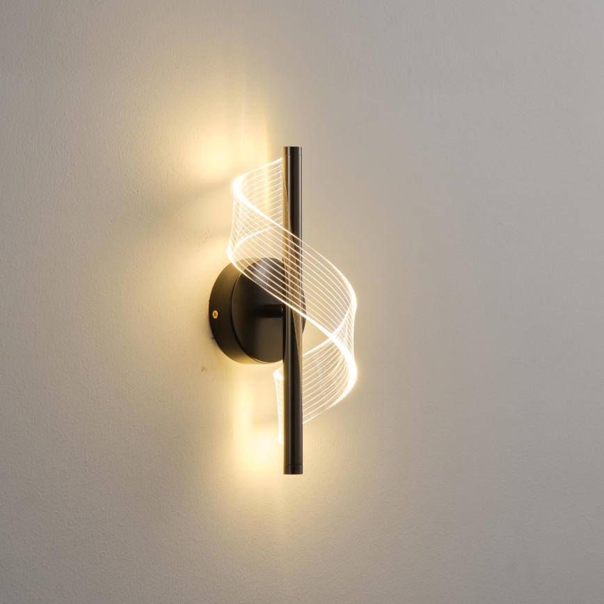 LED væglampe LED/8W/230V 3000K sort