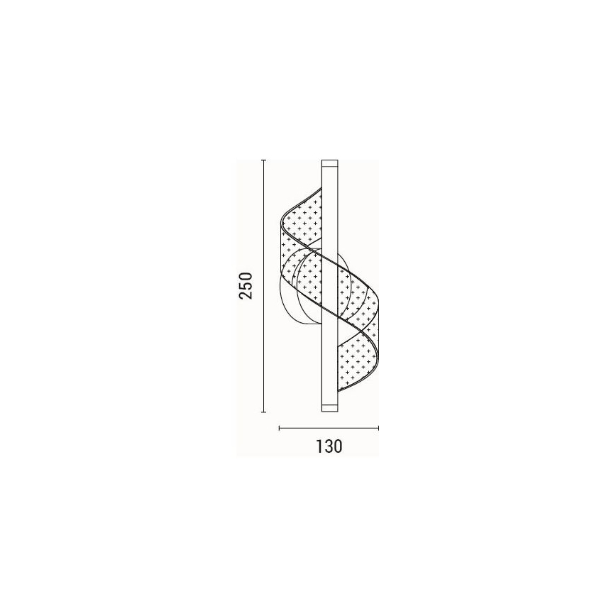 LED væglampe LED/8W/230V 3000K sort