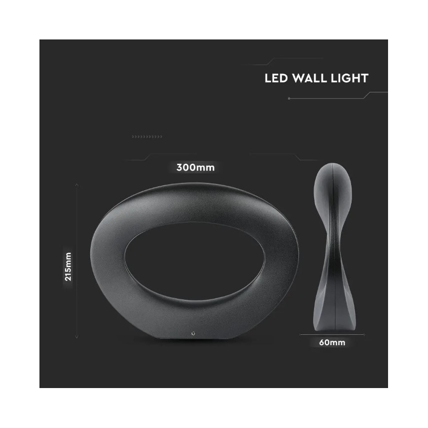 LED Væglampe LED/9W/230V