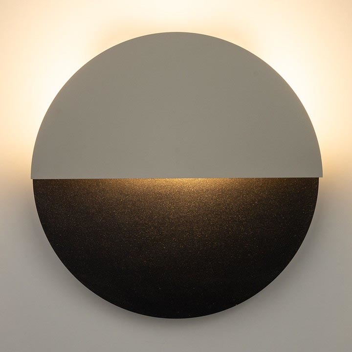 LED væglampe LUNA LED/7W/230V diameter 26 cm sort/beige