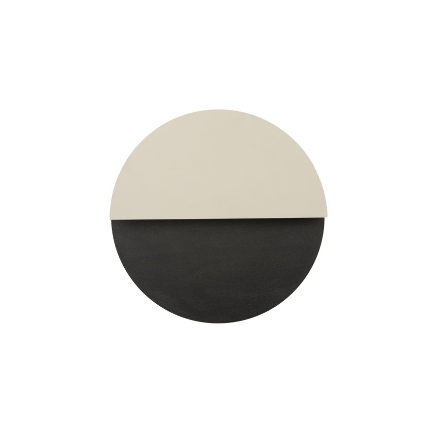 LED væglampe LUNA LED/7W/230V diameter 26 cm sort/beige