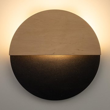 LED væglampe LUNA LED/7W/230V diameter 26 cm sort/beige