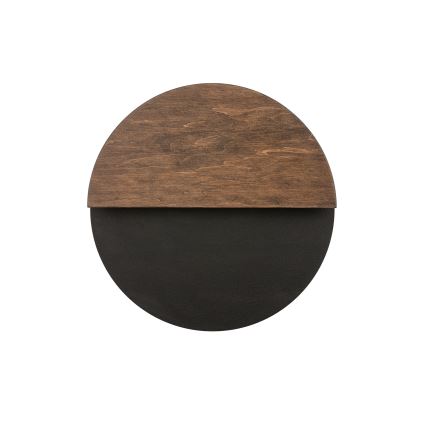 LED væglampe LUNA LED/7W/230V diameter 26 cm sort/brun