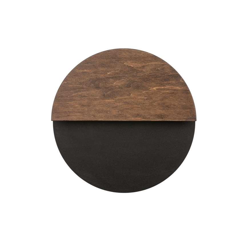 LED væglampe LUNA LED/7W/230V diameter 26 cm sort/brun