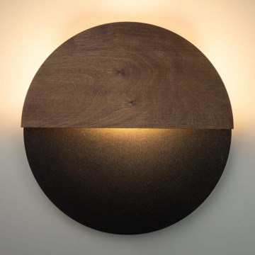 LED væglampe LUNA LED/7W/230V diameter 36 cm sort/brun