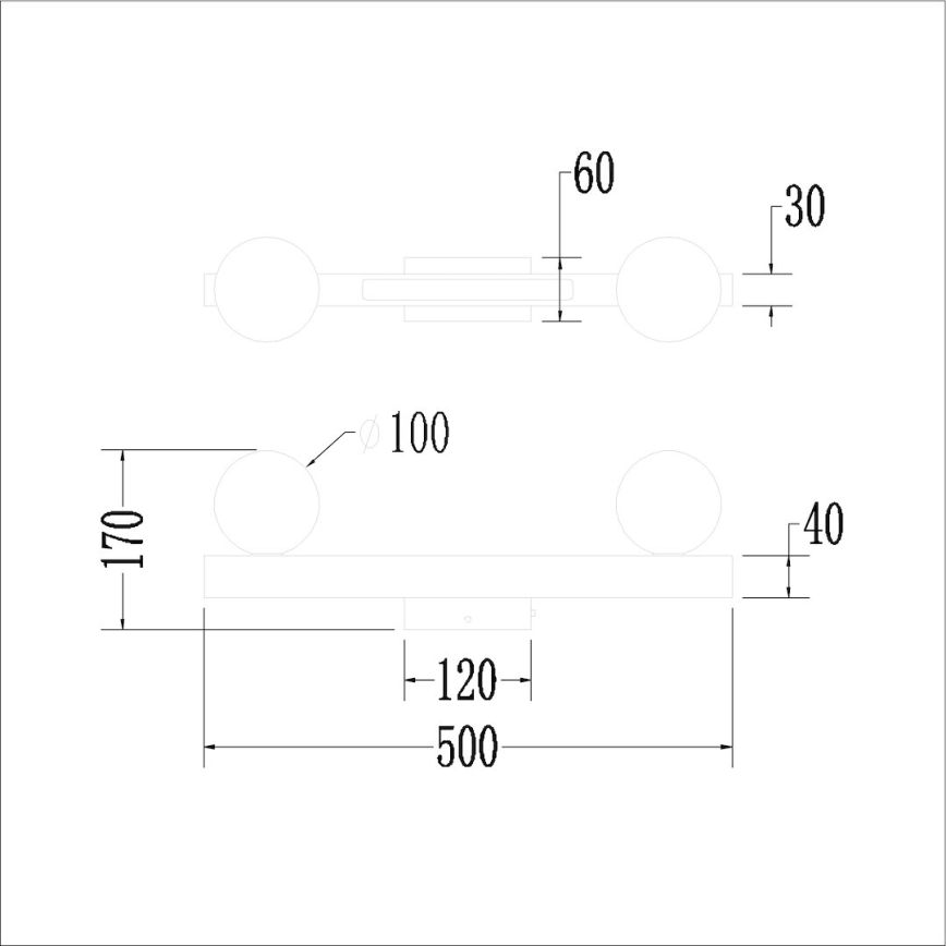 LED væglampe MAGNET LED/13W/230V + 2xG9/60W 3000/4000K sort