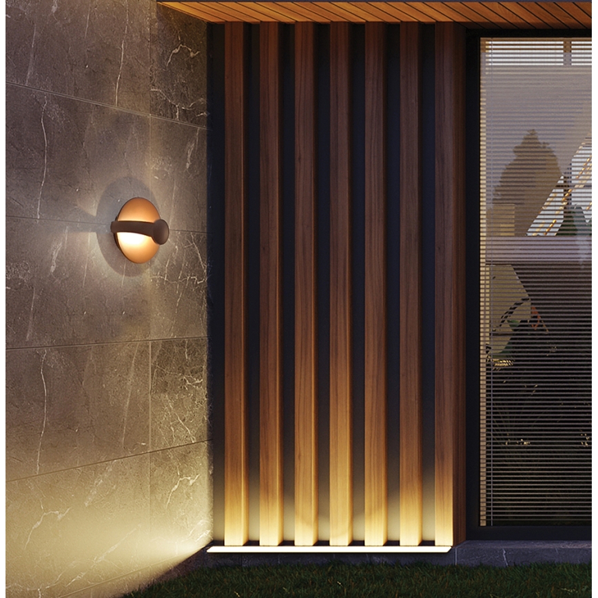LED væglampe MAYORKA LED/12W/230V brun