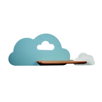 LED væglampe med hylde til børn CLOUD LED/5W/230V blå/hvid