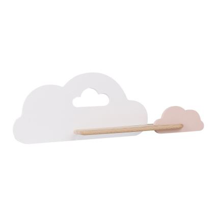 LED væglampe med hylde til børn CLOUD LED/5W/230V hvid/lyserød