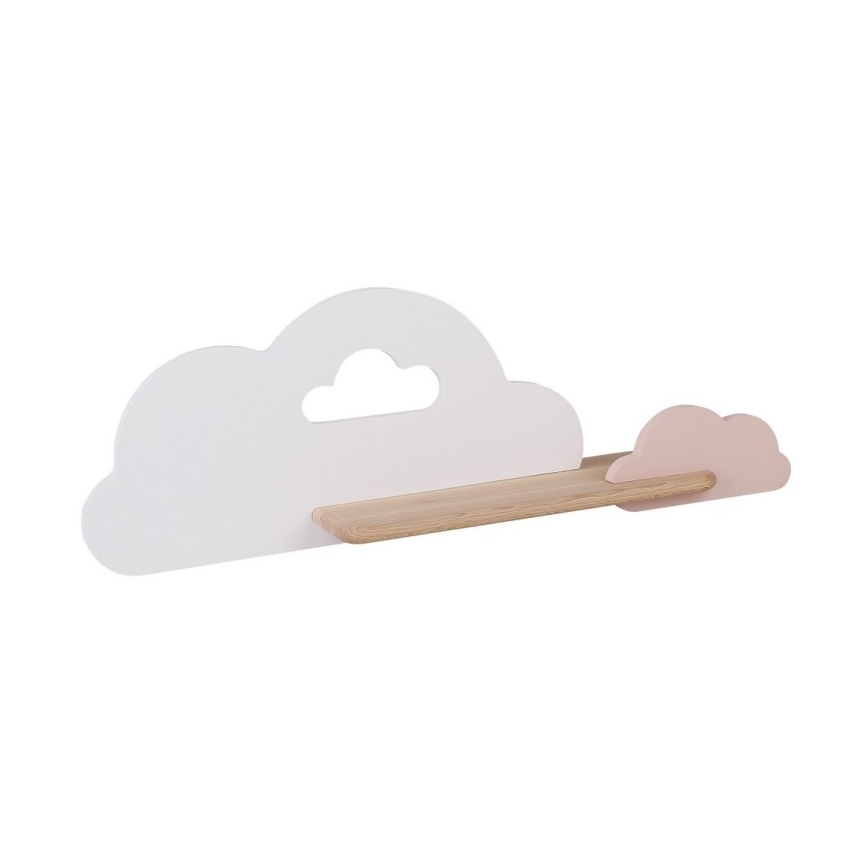 LED væglampe med hylde til børn CLOUD LED/5W/230V hvid/lyserød