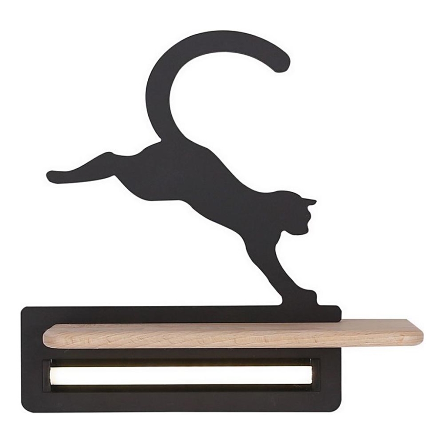 LED væglampe med hylde til børn JUMPING CAT LED/5W/230V