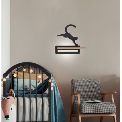LED væglampe med hylde til børn JUMPING CAT LED/5W/230V