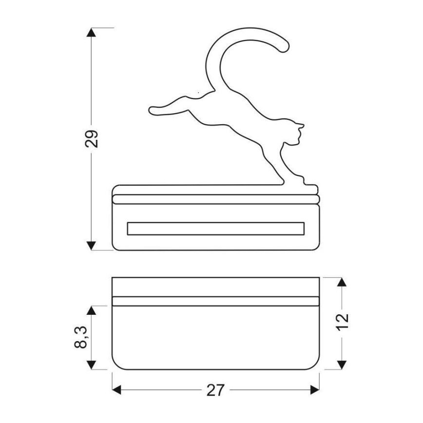 LED væglampe med hylde til børn JUMPING CAT LED/5W/230V
