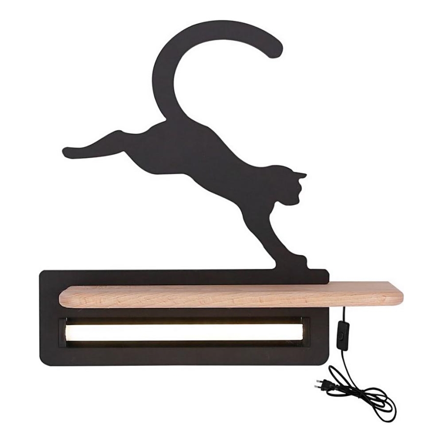 LED væglampe med hylde til børn JUMPING CAT LED/5W/230V