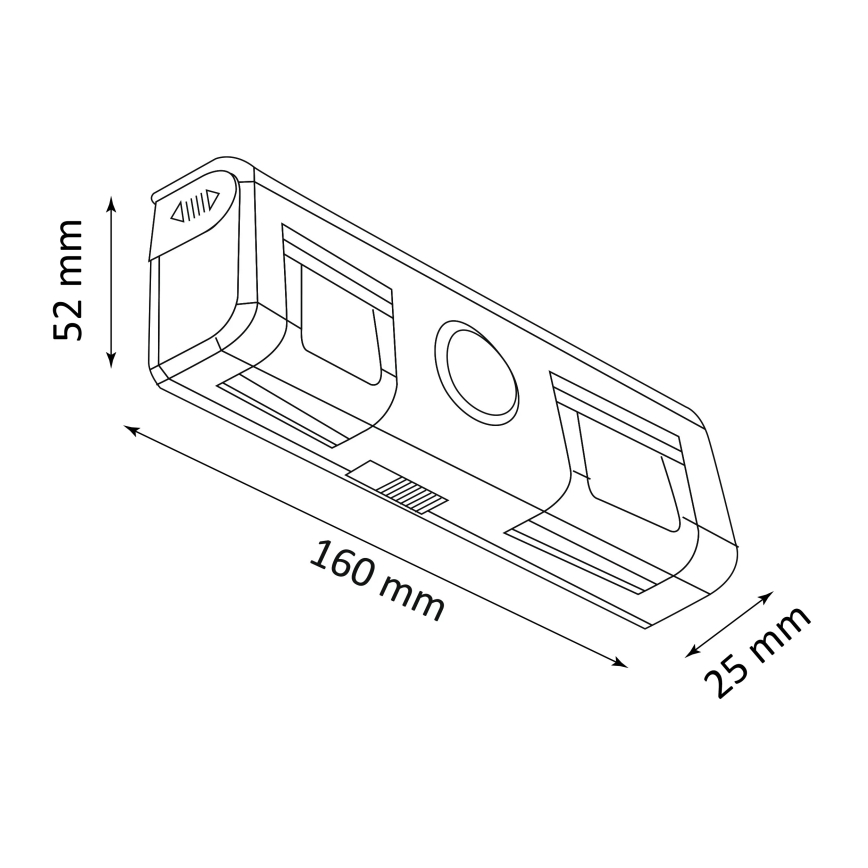 LED væglampe med sensor LED/3xAAA/4,5V