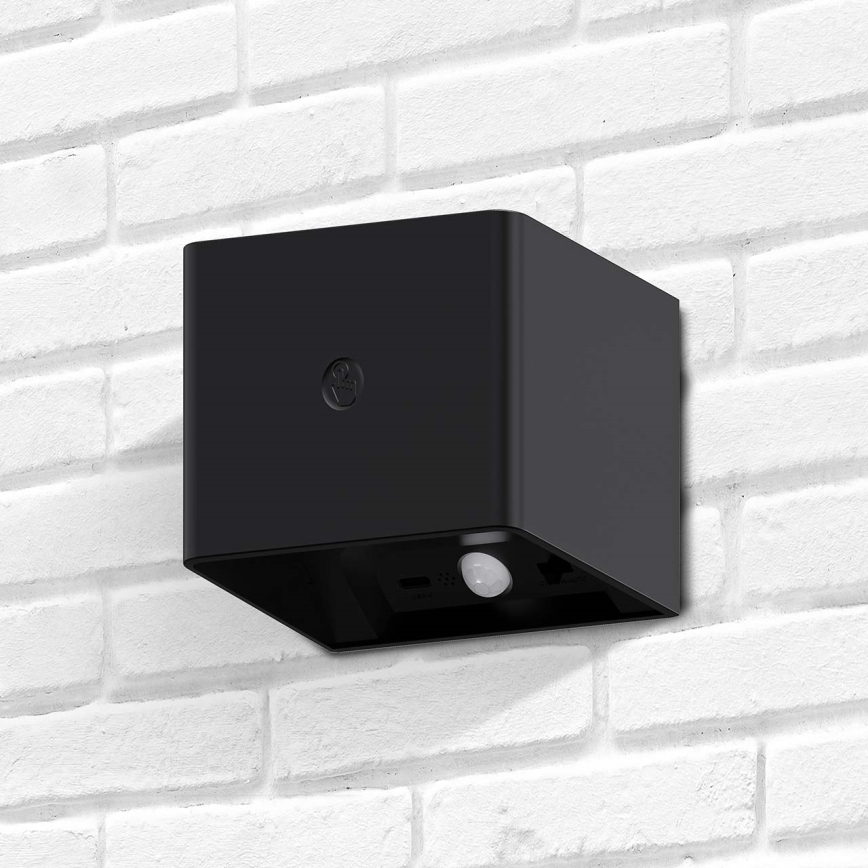 LED væglampe m touch-funktion og sensor dæmpbar MIRI LED/2,5W/3,7V 3000/4000/6400K 4000 mAh sort