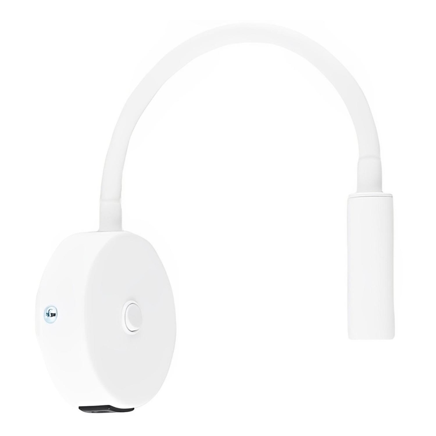 LED Væglampe med USB port LAGOS 1xG9/3W/5V 4000K hvid
