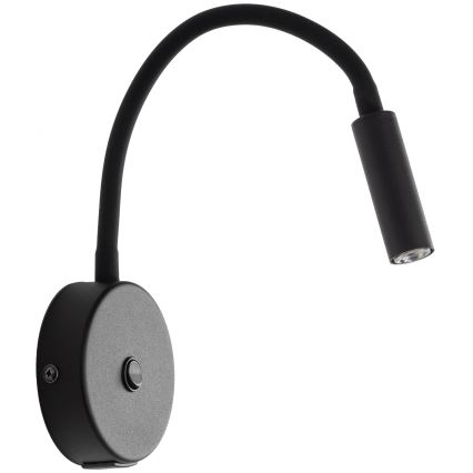 LED Væglampe med USB port LAGOS 1xG9/3W/5V 4000K sort