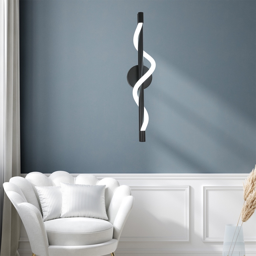 LED væglampe MELECA LED/12W/230V 3000/4000/6000K sort