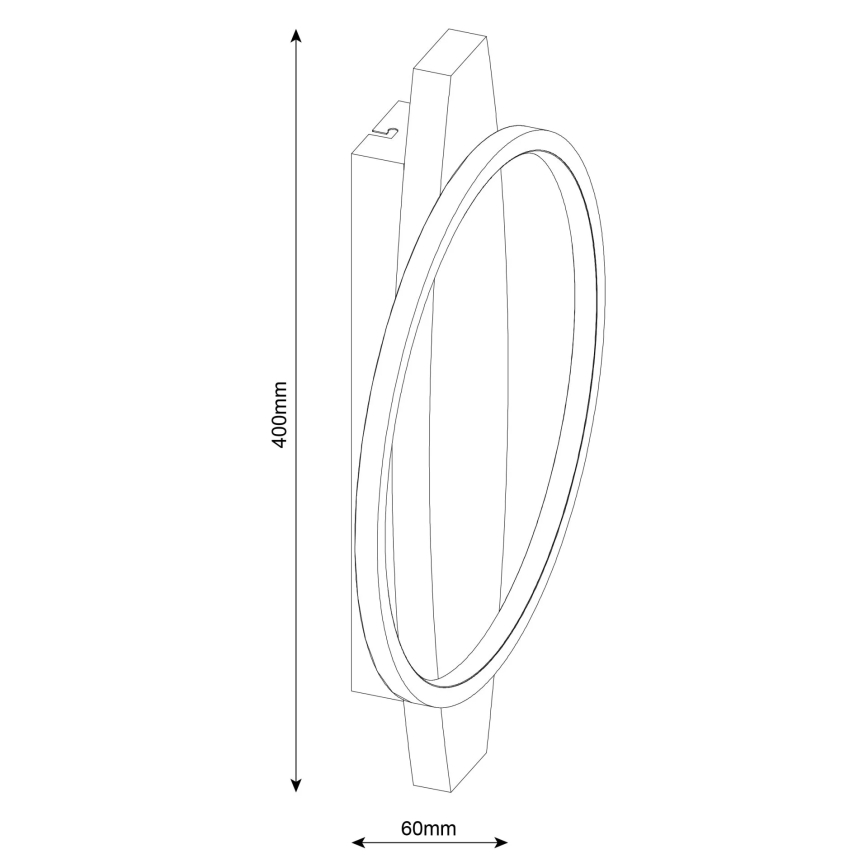 LED-væglampe MELISA LED/12W/230V, fyrretræ