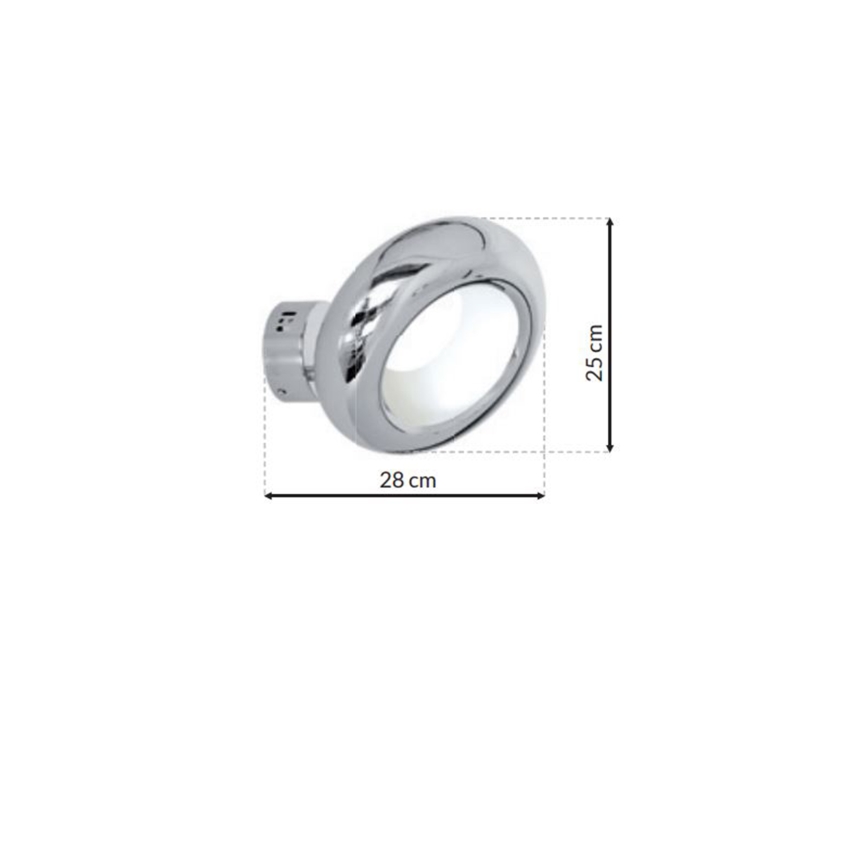 LED væglampe MERCURIO 1xLED/12W/230V