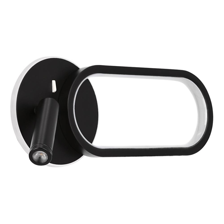 LED væglampe MONET LED/13W/230V + LED/2W 3000/4000/6000K sort