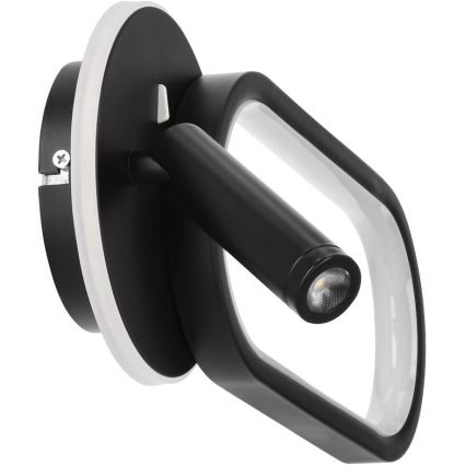 LED væglampe MONET LED/13W/230V + LED/2W 3000/4000/6000K sort