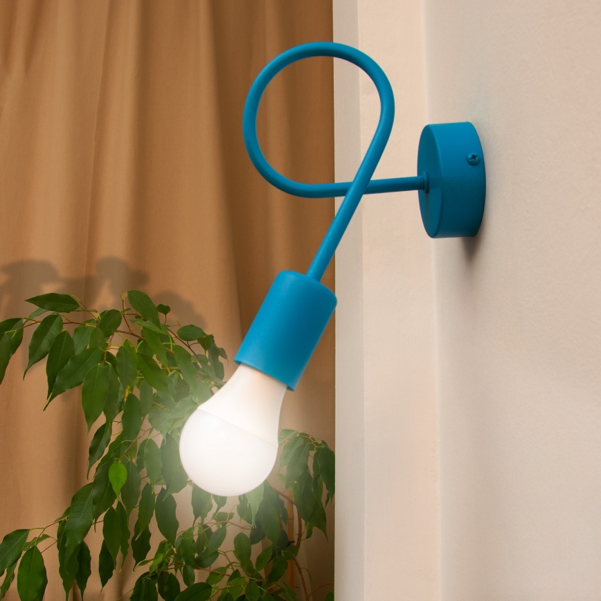 LED væglampe OXFORD 1xE27/15W/230V blå