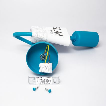 LED væglampe OXFORD 1xE27/15W/230V blå