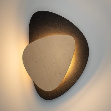 LED væglampe PEDRA LED/7W/230V sort/beige