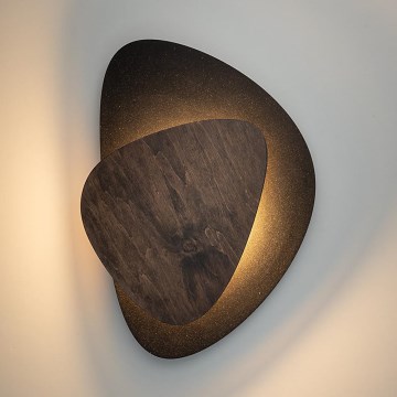 LED væglampe PEDRA LED/7W/230V sort/brun