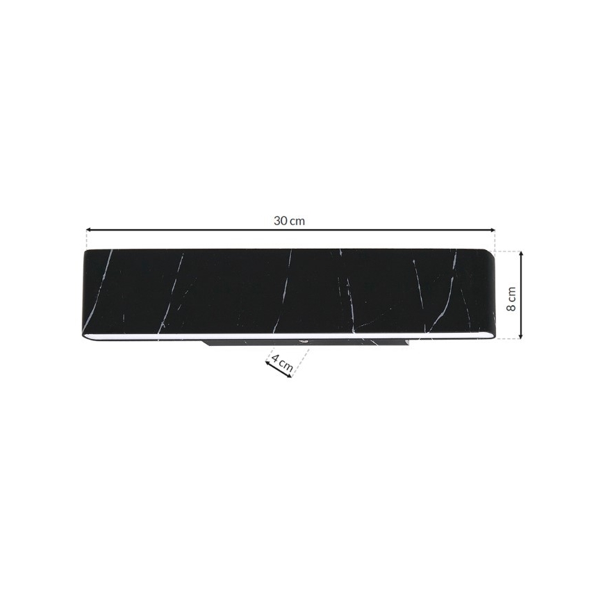 LED Væglampe PIERCE LED/12W/230V 30 cm sort