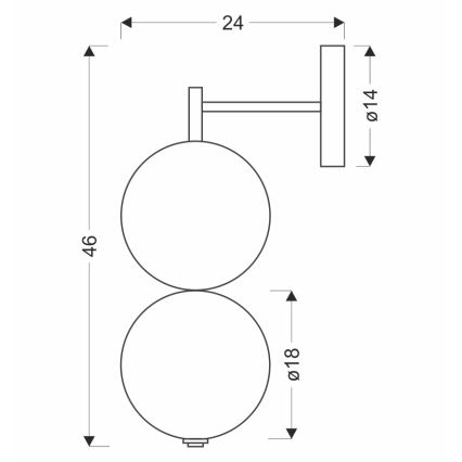 LED væglampe PLAYA LED/10W/230V sort