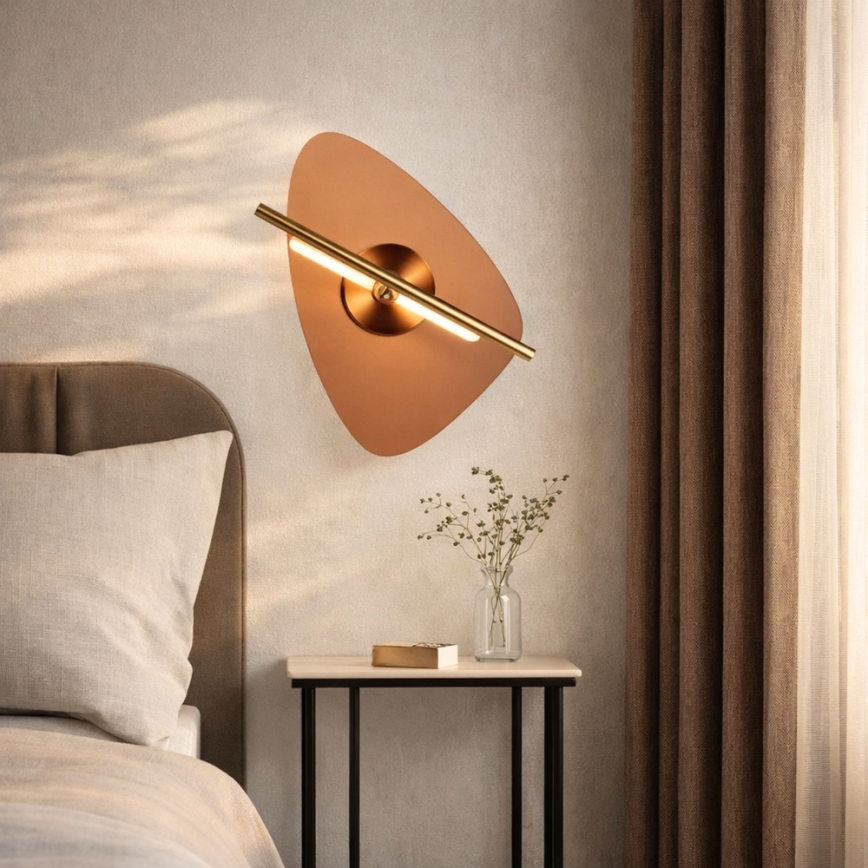 LED væglampe RELAX LED/5W/230V guld/røgbrun