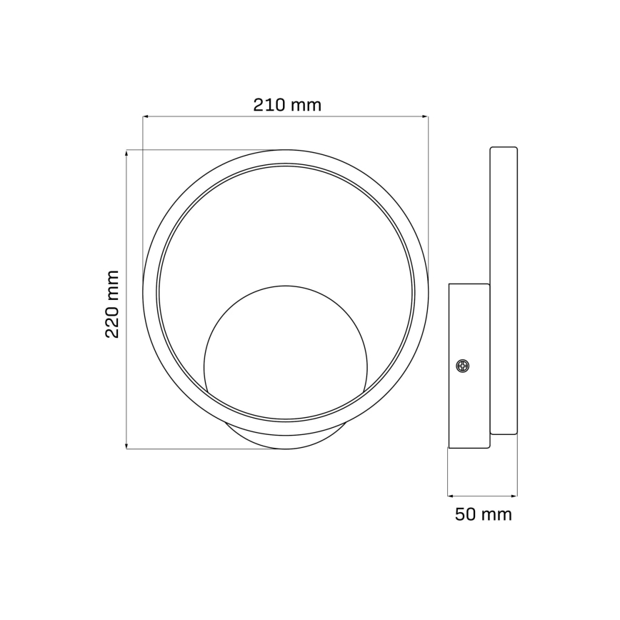 LED væglampe ROMAN LED/11,5W/230V 4000K guldfarvet