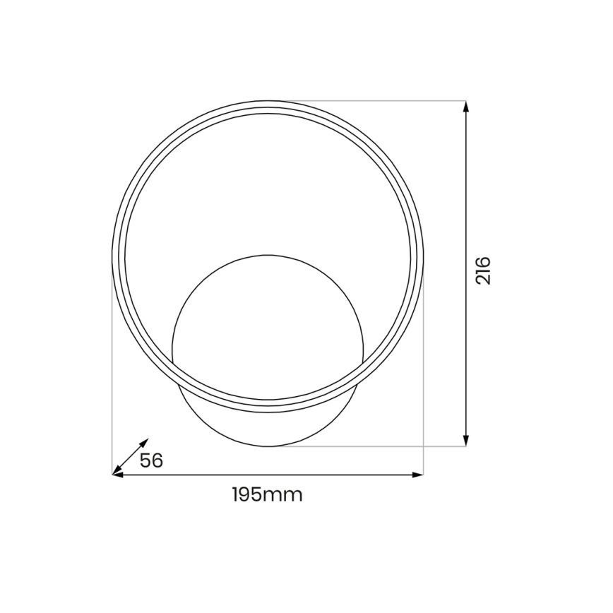 LED væglampe ROTONDA LED/7W/230V guldfarvet