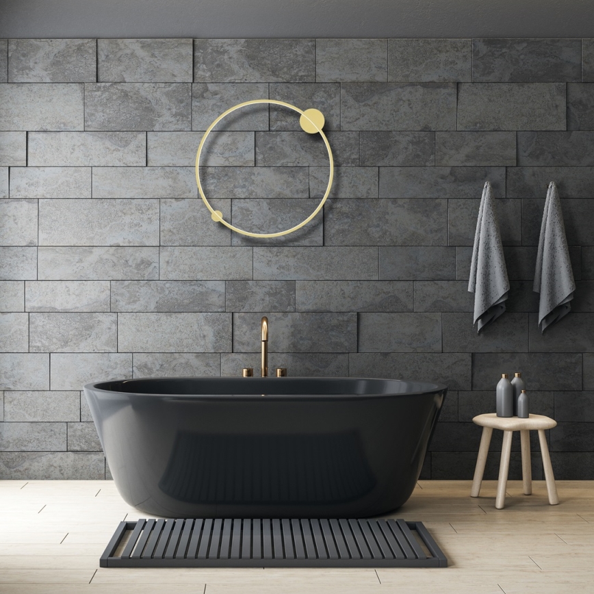 LED Væglampe SATURNO LED/46W/230V Ø 80 cm IP44 guld