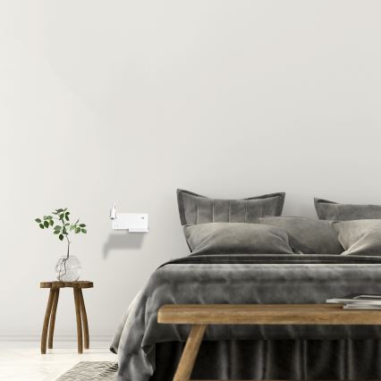 LED væglampe SHELF LED/4W+LED/5W+LED/2W/230V + USB port hvid