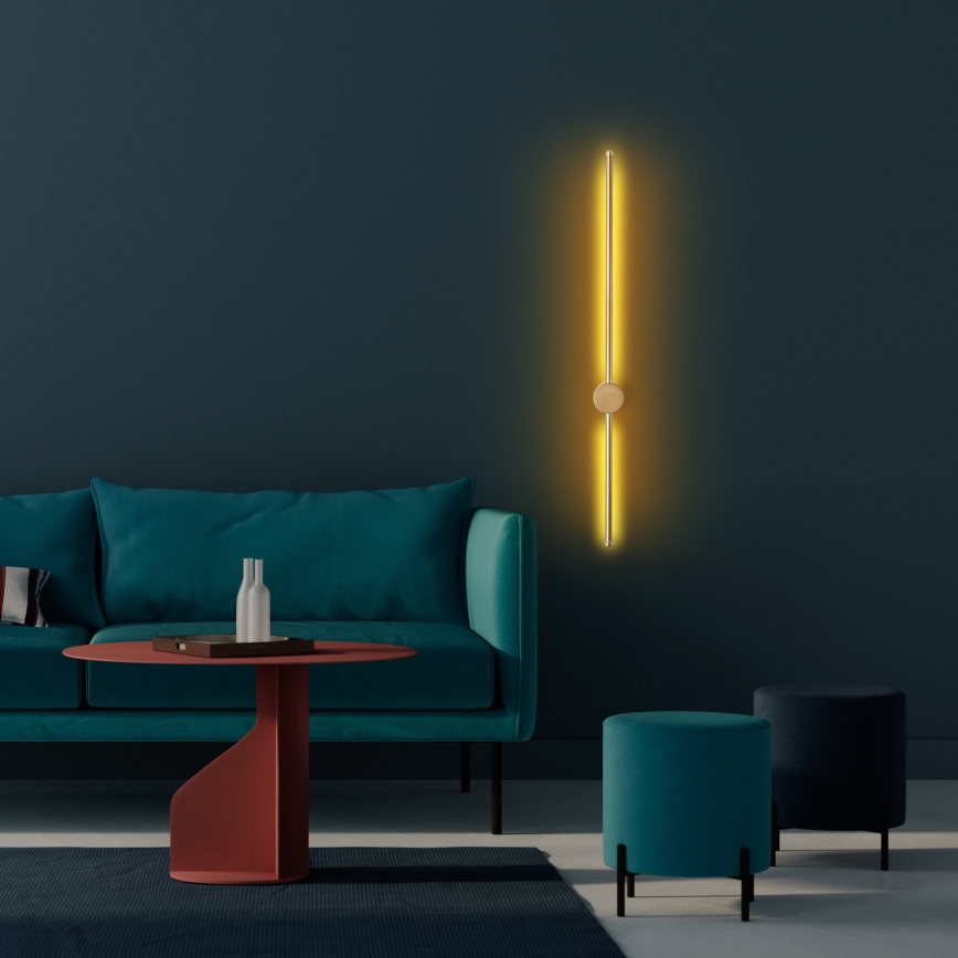 LED væglampe SWORD LED/13W/230V 3000K mat guld