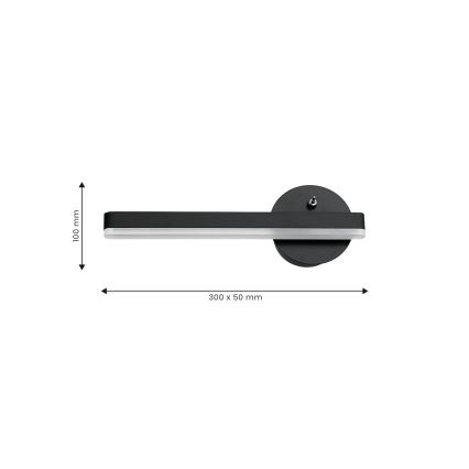 LED væglampe SYDNEY LED/6W/230V sort