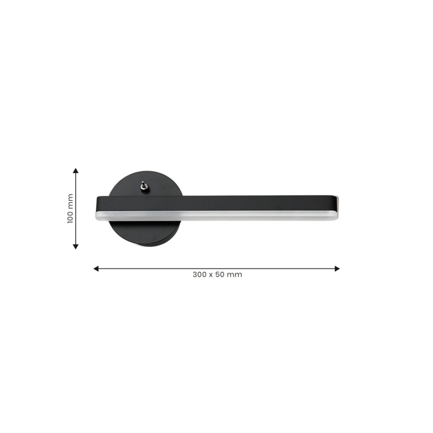 LED væglampe SYDNEY LED/6W/230V sort