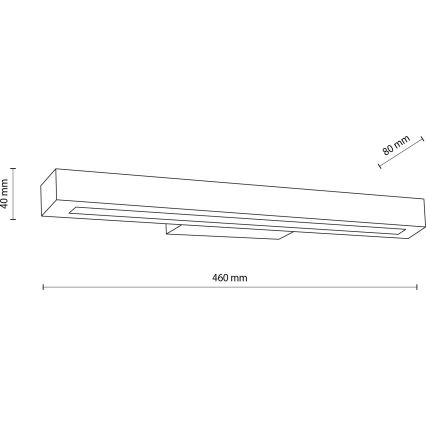 LED væglampe TEO LED/8W/230V 3000K valnød